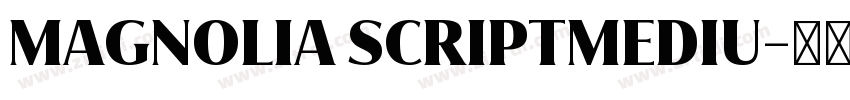 MAGNOLIA SCRIPTMEDIU字体转换